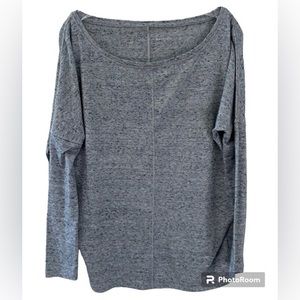 Athleta Gray Blue Speckled Dolman Top Size Small